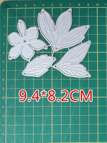 1pc Flower & Leaf Shaped Cutting Die - Silver - View 2