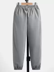 SHEIN 男孩翻蓋口袋工裝褲