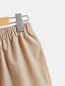 SHEIN 男孩龍圖案翻蓋口袋工裝褲