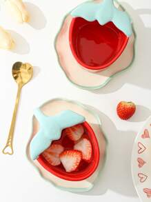 1 cốc thiết kế dâu tây và 1 đĩa - Nhiều màu - Xem 4