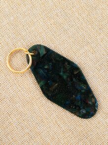 Virgo Letter Detail Geometric Charm Keychain - Multicolor - View 2