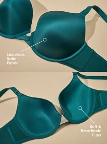 LUVLETTE Plus Dream Curve Support+ T-Shirt Push-Up Bra - Dark Green - View 5