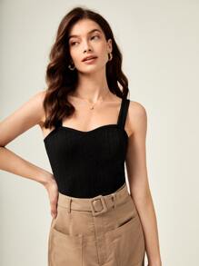 BizChic Solid Cami Top Workwear - Black - View 6