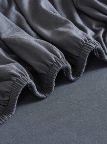 1 件牛奶丝材质防滑弹力沙发座套，防宠物防尘罩，纯色简约设计，多种尺寸可选，适合所有季节 - 灰色 - 查看 5