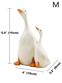 Ngỗng Tượng Mẹ Con vịt Và Vịt con Bức tượng nhỏ Con vịt Nhựa Thủ công Điêu khắc Vật trang trí Nhỏ bé Thú vật Đồ trang trí Đối với Nhà  Bàn Văn phòng Sân trong Và Bãi cỏ - Nhiều màu - Xem 3