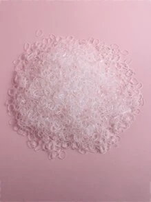 2000pcs Toddler Girls Clear Disposable Hair Tie - Clear - View 4