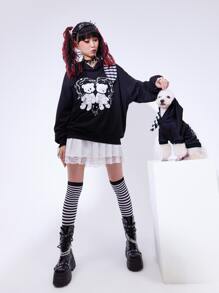 ROMWE 1入組卡通熊圖案寵物連帽衫 - 彩色 - 查看 5