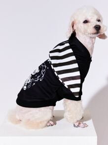 ROMWE 1入組卡通熊圖案寵物連帽衫 - 彩色 - 查看 7