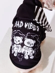 ROMWE 1入組卡通熊圖案寵物連帽衫 - 彩色 - 查看 10