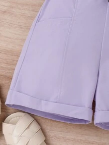 Chicas tejido de canalé Top halter & Shorts - Multicolor - Ver 5