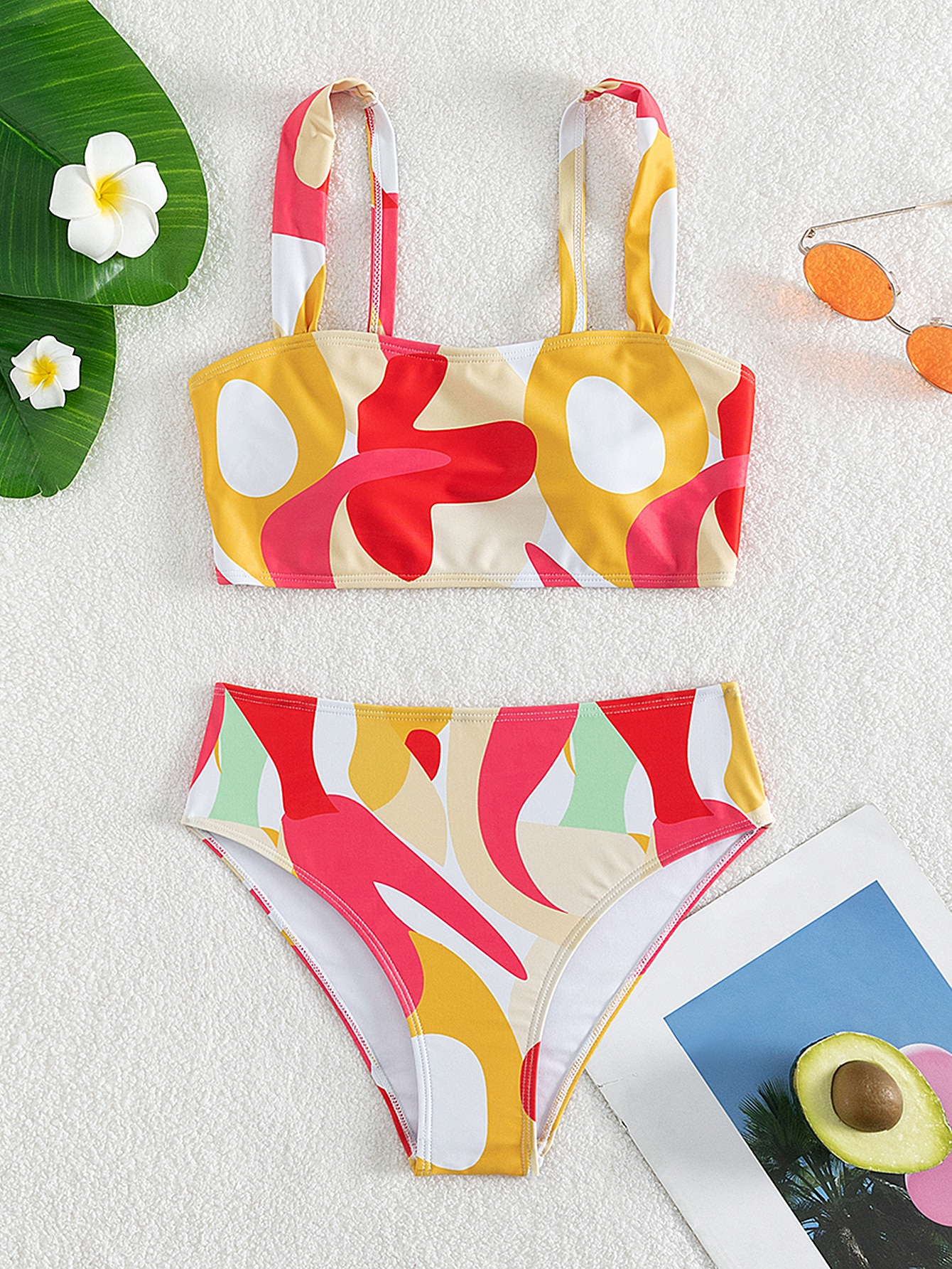Abstract Printed Bikini and Pant Set main image 0