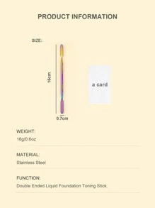 不銹鋼化妝品混合化妝刮刀美甲調色板棒攪拌棒攪拌棒藝術家工具美容院色霜混合專業和個人使用，彩色鈦 - 彩色 - 查看 7