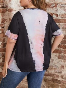 SHEIN LUNE Camiseta de tie dye - Multicolor - Ver 2