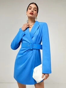 BizChic 西裝領腰帶西裝洋裝