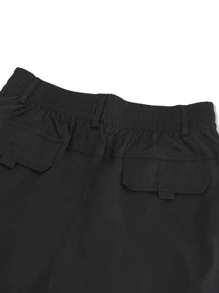 Manfinity Men Solid Slant Pocket Trousers - Black - View 6
