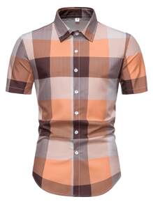 Manfinity Homme Men Plaid Button Up Shirt - Multicolor - View 5