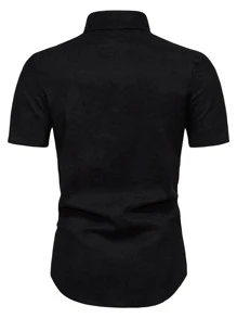 Manfinity Homme Men Two Tone Button Front Shirt - Multicolor - View 2