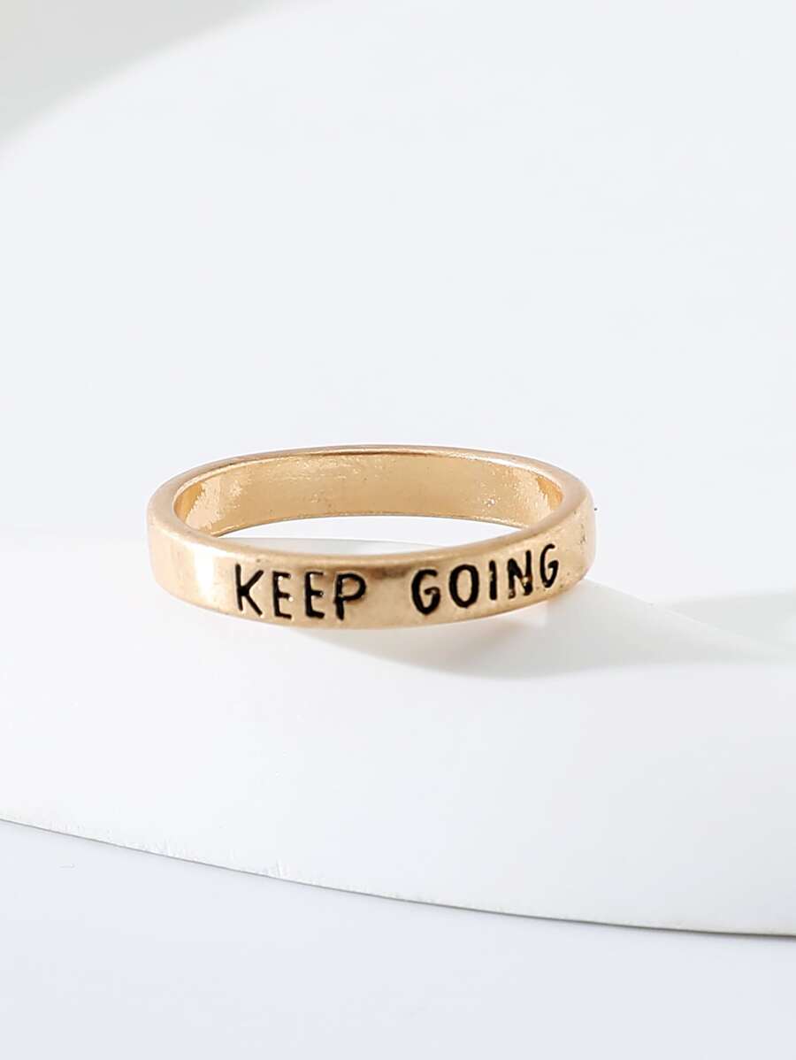 Letter Detail Ring | SHEIN USA