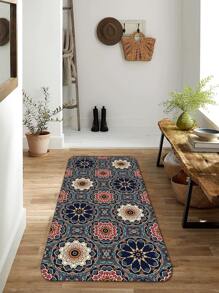 曼陀羅圖案防滑地毯 - 彩色 - 查看 4