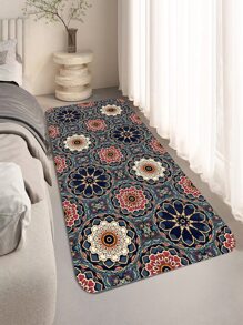 曼陀羅圖案防滑地毯 - 彩色 - 查看 6