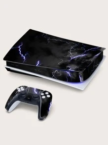 4張閃電圖案貼紙適用於PS5 - 彩色 - 查看 3