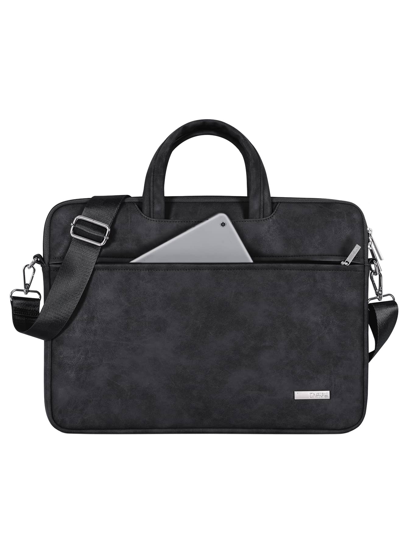 canvas artisan Túi máy tính xách tay trang trí nhãn 1 cái - màu đen - Xem 1