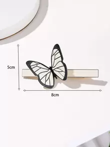 Butterfly Decor Alligator Hair Clip - Multicolor - View 4