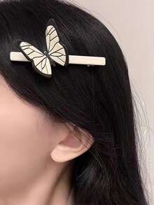 Butterfly Decor Alligator Hair Clip - Multicolor - View 5