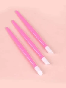 FULL BEAUTY 3 Nhựa Móng Tay Nghệ Thuật Dính Mềm Loại Bỏ Bút Áp Lực Cắt Dụng Cụ Đẩy 2 Cách Dính Mịn Cho Dụng Cụ Làm Móng - Nhiều màu - Xem 2