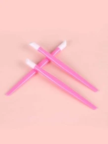 FULL BEAUTY 3 Nhựa Móng Tay Nghệ Thuật Dính Mềm Loại Bỏ Bút Áp Lực Cắt Dụng Cụ Đẩy 2 Cách Dính Mịn Cho Dụng Cụ Làm Móng - Nhiều màu - Xem 3