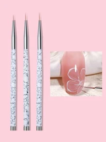 指甲繪圖筆套裝,6入組大理石紋樣式美甲筆刷,指甲設計刷,繪畫繪畫襯墊指甲工具,適用於家庭使用和專業美甲沙龍 - 彩色 - 查看 4