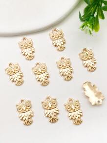 10pcs Owl DIY Pendant - Yellow - View 2