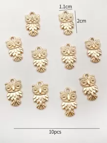 10pcs Owl DIY Pendant - Yellow - View 3