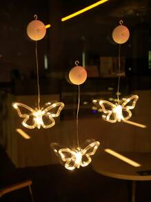 1 pieza Luz de la decoración con diseño de mariposa - Amarillo - Ver 2