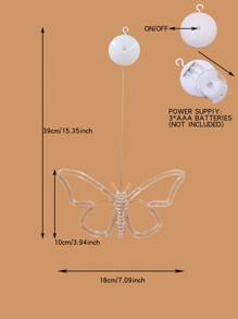 1 pieza Luz de la decoración con diseño de mariposa - Amarillo - Ver 3