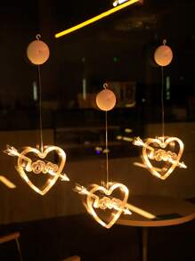 1pc Arrow & Heart Shaped Decoration Light - Yellow - View 2