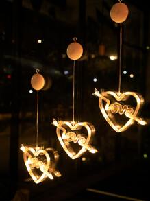 1pc Arrow & Heart Shaped Decoration Light - Yellow - View 4