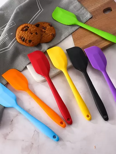 1 件随机颜色迷你硅胶蛋糕刮刀奶油抹刀烘焙工具