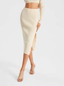 Drea Split Thigh Knit Skirt