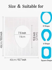 30入組一次性馬桶座套 - 無色 - 查看 2