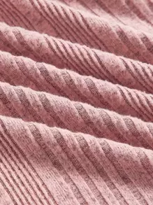 SHEIN EZwear 小高領條紋針織洋裝