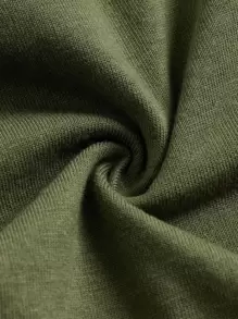 SHEIN ICON Sudadera unicolor desgarro de hombros caídos