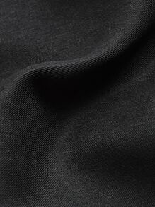 SHEIN ICON Cut Out Waist Zip Fly Wide Leg Parachute Trousers - Black - View 4