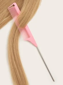 2 件/套发刷：一把用于化妆和发梳的刷子，一把用于拉丁舞发型和抚平头发的刷子，配有不锈钢尖尾梳和三排发刷