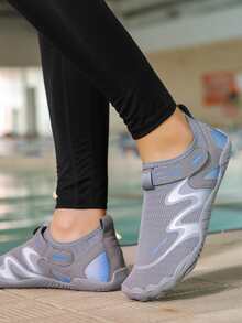 Letter Graphic Creek Shoes - Grey - View 1