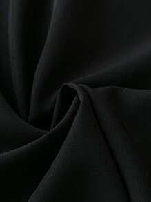 SHEIN Clasi Vestido con malla jacquard en contraste yugo - Negro - Ver 3