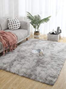 1入組紮染毛茸茸地毯 - 淺灰色 - 查看 1