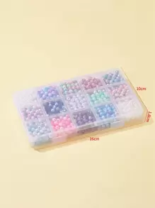 1 hộp 15-lưới Gradient Nhựa Hạt Trộn Cho Tự Làm Vòng Tay & Làm Vòng Cổ - Nhiều màu - Xem 3