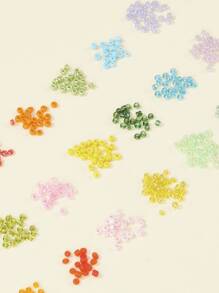 1 caja 288G 24 cuentas de semillas de vidrio de estilo Ceilán y colores opacos y esmerilados y colores arcoíris y colores lustrados y transparentes redondos colores mezclados 2mm cuentas DIY accesorio de joyería - Multicolor - Ver 4