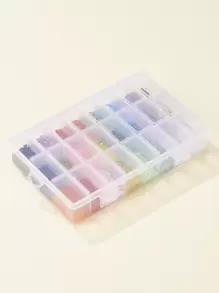 1 caja 288G 24 cuentas de semillas de vidrio de estilo Ceilán y colores opacos y esmerilados y colores arcoíris y colores lustrados y transparentes redondos colores mezclados 2mm cuentas DIY accesorio de joyería - Multicolor - Ver 5